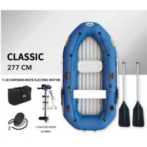 Човен (лодка) Aqua-Marina Classic BT-88892 надувний гребний човен + електромотор T18 Trolling Motor Aquamarina