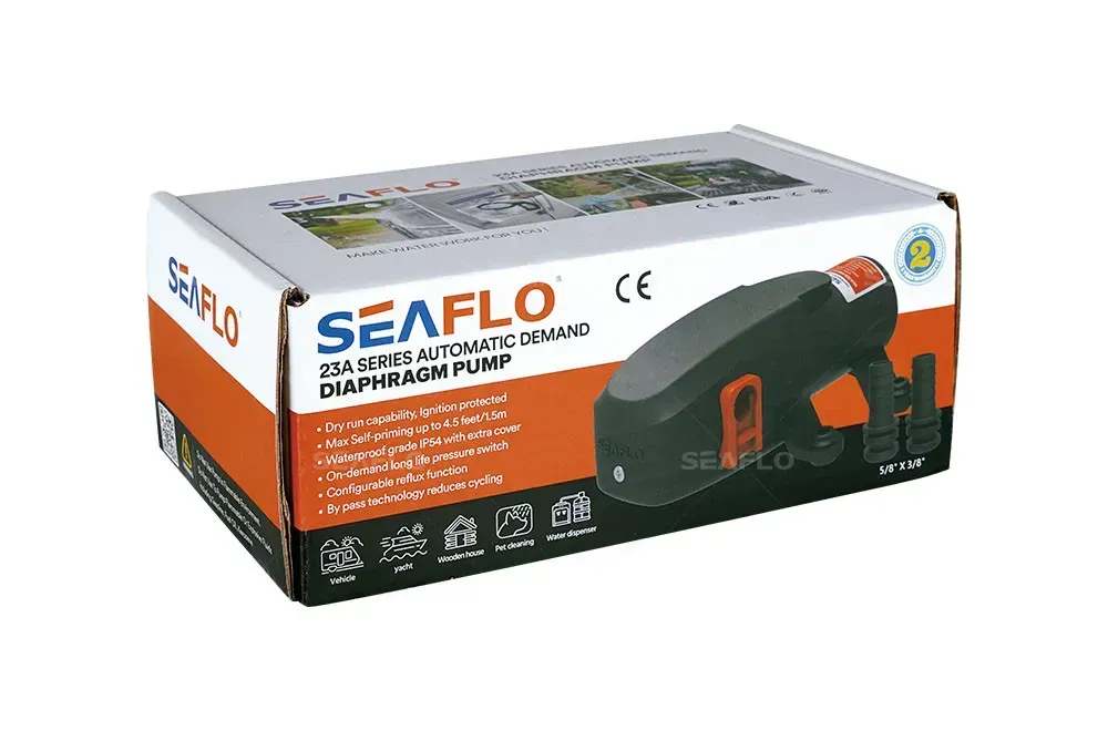 Насос автоматичний помпа діафрагмова SEAFLO SFDP1-015-040-23A 5.6 л/хв 40 PSI для човнів та дач - Зображення 2
