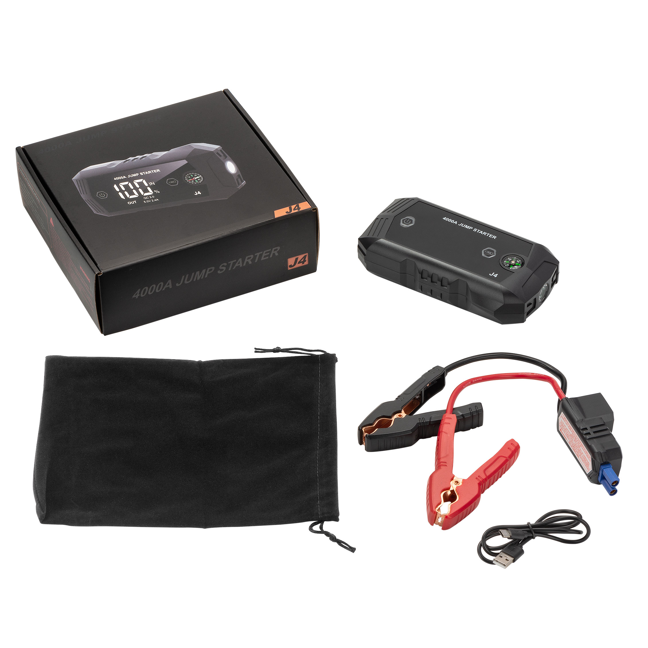 Пуско зарядний пристрiй HT-RC 10 000 mAh із Power Bank 4000A - Зображення 2