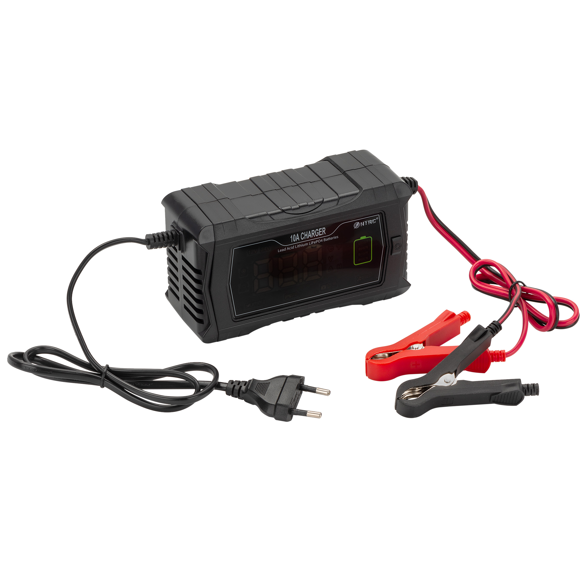 Зарядний пристрій HT-RC 10A 12V/24V для LiFePO4 та свинцево-кислотних акумуляторів - Зображення 3