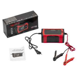 Зарядний пристрій HT-RC 10A 12V/24V червоний для LiFePO4 та свинцево-кислотних акумуляторів