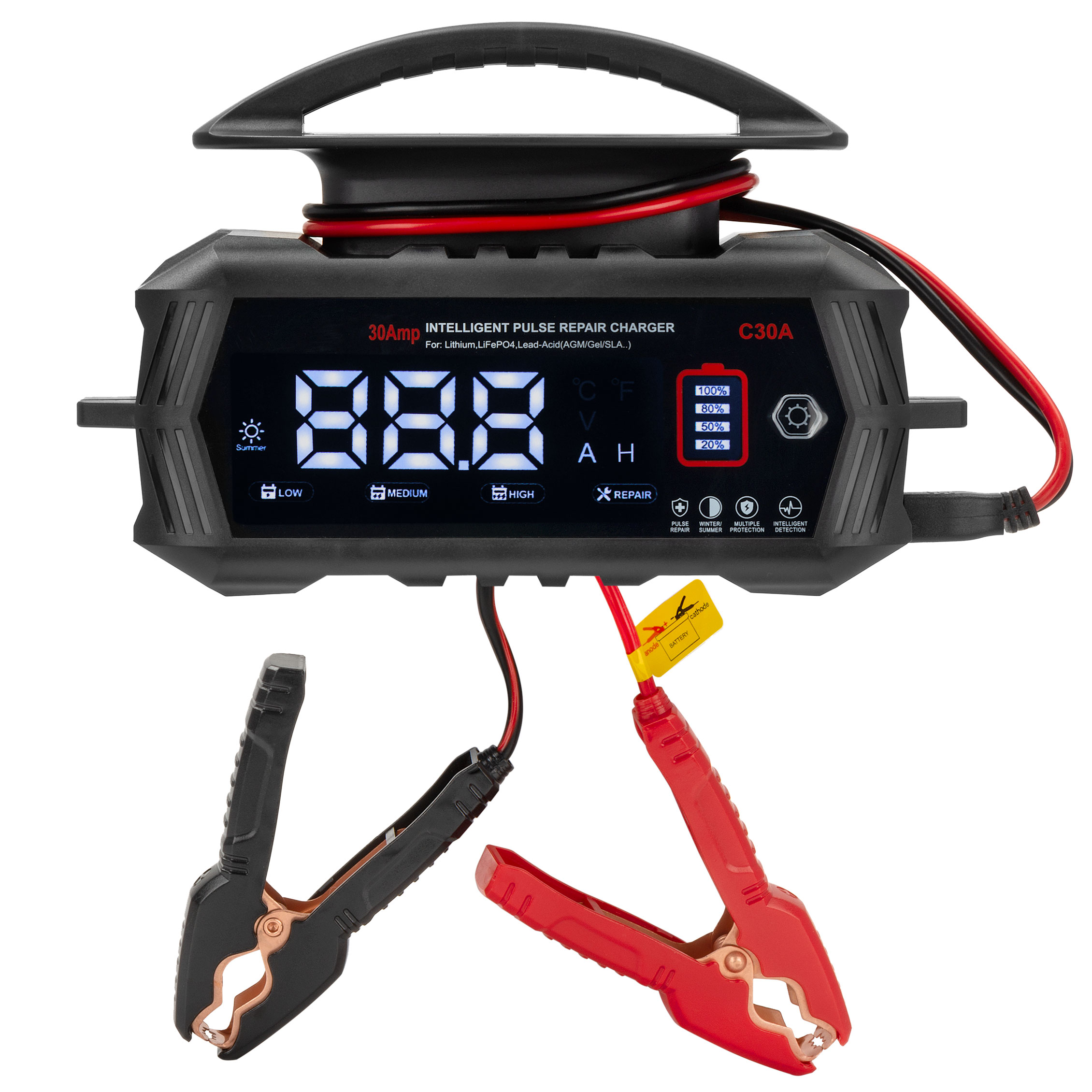 Зарядний пристрій розумний HTRC 30A (6V/12V/24V) для LiFePO4, AGM, Lead-Acid - Зображення 3